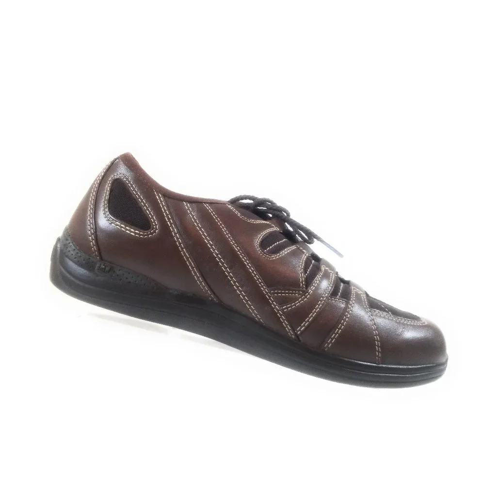 Drew Women Brown Leather Active Sport Running Athletic Lace Up Shoes Size 9 M